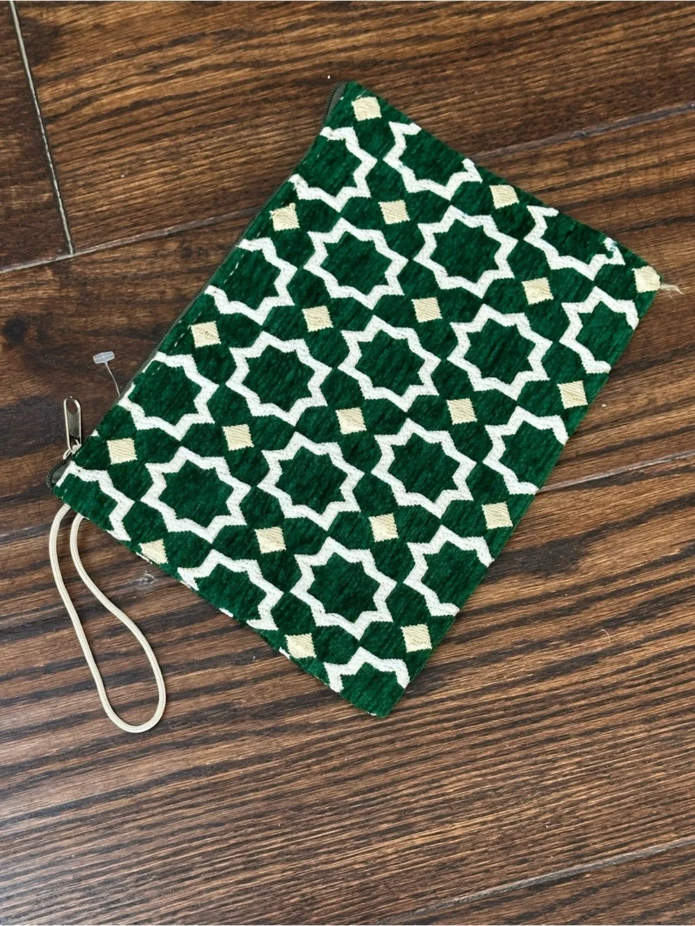 Handmade Moroccan Brocade Velvet Pouch Wristlet
